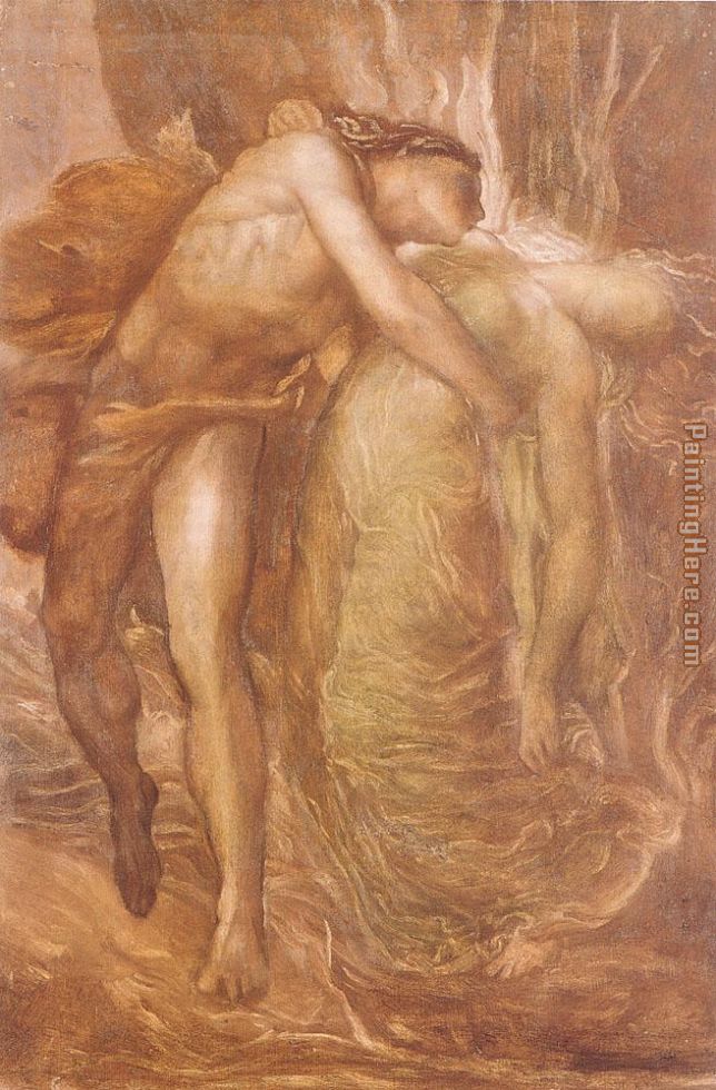 Orpheus and Eurydice painting - George Frederick Watts Orpheus and Eurydice art painting